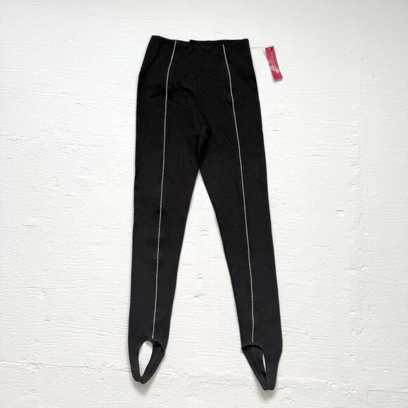 Carbon38 Black Stirrup Legging With Rhinestone Trim, Size Small - Picture 1 of 6